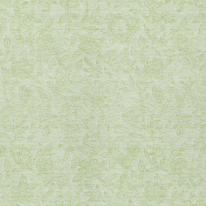 Homeroots 3' Floral Area Rug In Artichoke And Mint Green - Washable, Durable, Perfect For Indoor & Outdoor Use 9' X 12' Polyester 586700