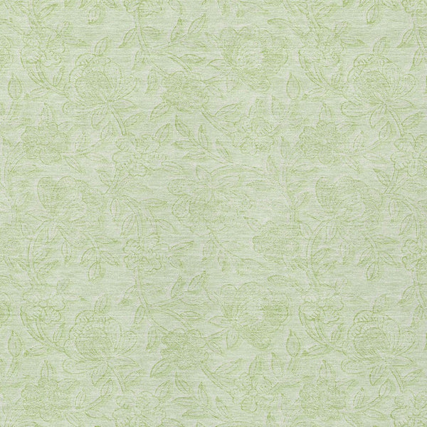 Homeroots 3' Floral Area Rug In Artichoke And Mint Green - Washable, Durable, Perfect For Indoor & Outdoor Use 9' X 12' Polyester 586700