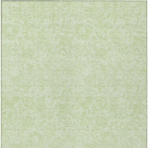 Homeroots 3' Floral Area Rug In Artichoke And Mint Green - Washable, Durable, Perfect For Indoor & Outdoor Use 10' X 14' Polyester 586701