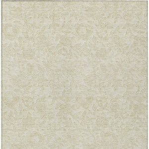 Homeroots 3' Floral Area Rug In Artichoke And Mint Green - Washable, Durable, Perfect For Indoor & Outdoor Use 5' X 8' Polyester 586703