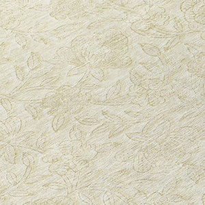 Homeroots 3' Floral Area Rug In Artichoke And Mint Green - Washable, Durable, Perfect For Indoor & Outdoor Use 8' Round Polyester 586704