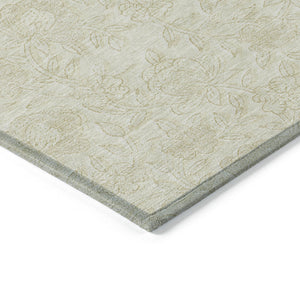 Homeroots 3' Floral Area Rug In Artichoke And Mint Green - Washable, Durable, Perfect For Indoor & Outdoor Use 8' X 10' Polyester 586705