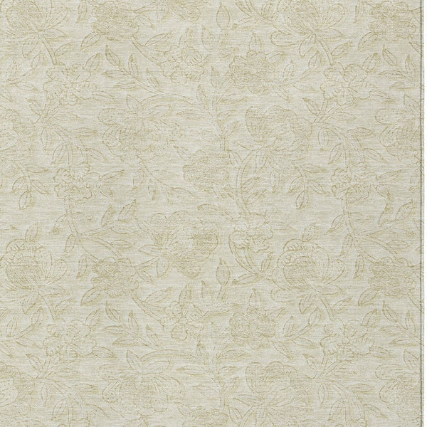 Homeroots 3' Floral Area Rug In Artichoke And Mint Green - Washable, Durable, Perfect For Indoor & Outdoor Use 9' X 12' Polyester 586706