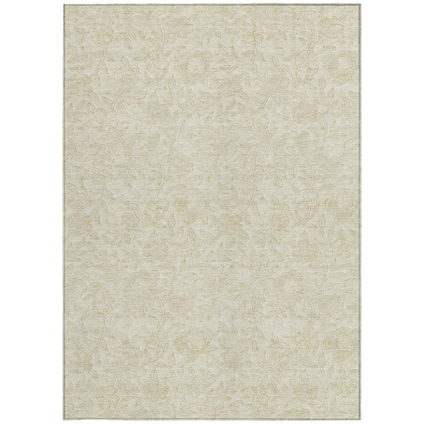 Homeroots 3' Floral Area Rug In Artichoke And Mint Green - Washable, Durable, Perfect For Indoor & Outdoor Use 10' X 14' Polyester 586707