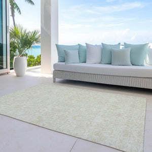 Homeroots 3' Floral Area Rug In Artichoke And Mint Green - Washable, Durable, Perfect For Indoor & Outdoor Use 10' X 14' Polyester 586707