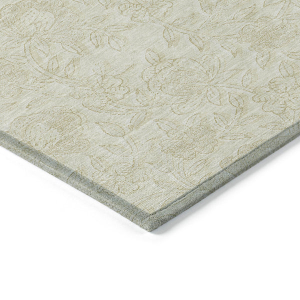 Homeroots 3' Floral Area Rug In Artichoke And Mint Green - Washable, Durable, Perfect For Indoor & Outdoor Use 10' X 14' Polyester 586707