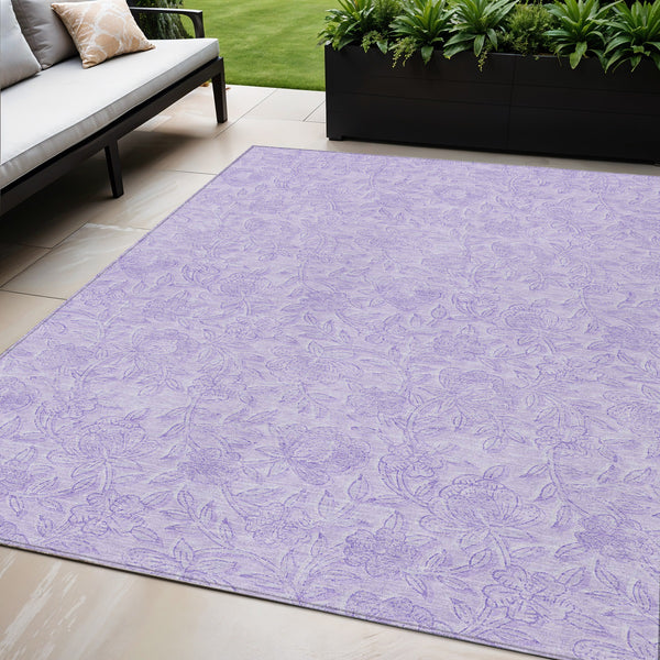 Homeroots 3' Floral Area Rug In Artichoke And Mint Green - Washable, Durable, Perfect For Indoor & Outdoor Use 5' X 8' Polyester 586709