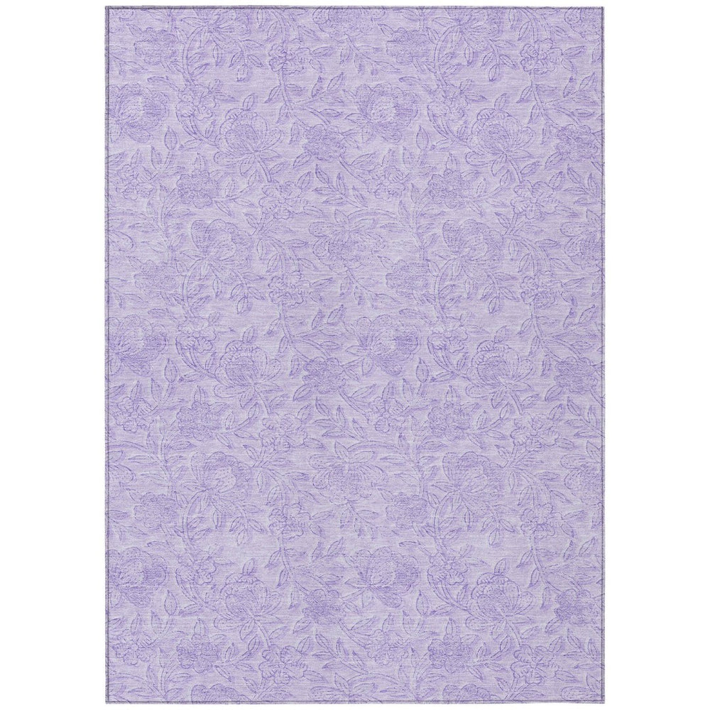 HomeRoots 9' Lilac and Purple Floral Area Rug - Durable, Washable Indoor-Outdoor Design for Timeless Elegance 9' X 12' 586712