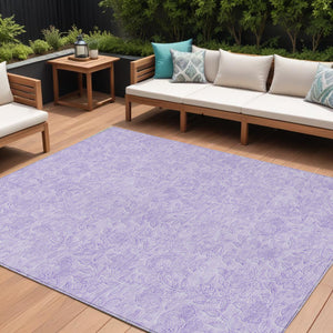 Homeroots 3' Floral Area Rug In Artichoke And Mint Green - Washable, Durable, Perfect For Indoor & Outdoor Use 10' X 14' Polyester 586713