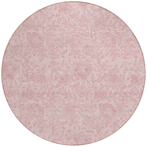 Homeroots 3' Floral Area Rug In Artichoke And Mint Green - Washable, Durable, Perfect For Indoor & Outdoor Use 8' Round Polyester 586716