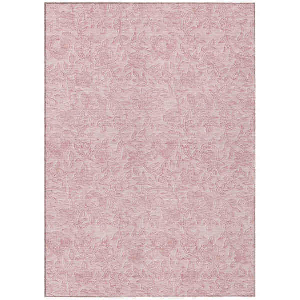 HomeRoots 9' Pink and Red Floral Area Rug – Durable, Washable Design for Indoor and Outdoor Living Spaces 9' X 12' 586718