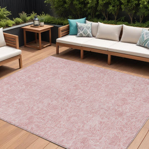 Homeroots 3' Floral Area Rug In Artichoke And Mint Green - Washable, Durable, Perfect For Indoor & Outdoor Use 10' X 14' Polyester 586719