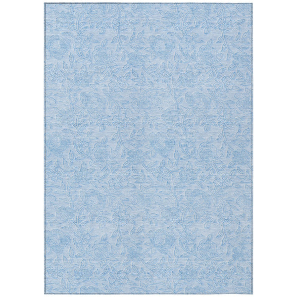 Homeroots 3' Floral Area Rug In Artichoke And Mint Green - Washable, Durable, Perfect For Indoor & Outdoor Use 3' X 5' Polyester 586720