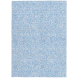 Homeroots 3' Floral Area Rug In Artichoke And Mint Green - Washable, Durable, Perfect For Indoor & Outdoor Use 5' X 8' Polyester 586721