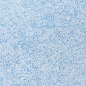 Homeroots 3' Floral Area Rug In Artichoke And Mint Green - Washable, Durable, Perfect For Indoor & Outdoor Use 8' Round Polyester 586722