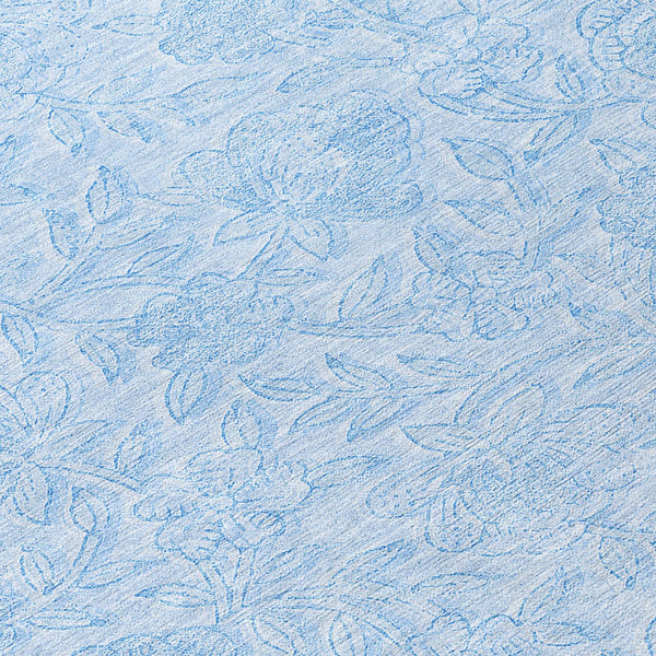 Homeroots 3' Floral Area Rug In Artichoke And Mint Green - Washable, Durable, Perfect For Indoor & Outdoor Use 8' Round Polyester 586722