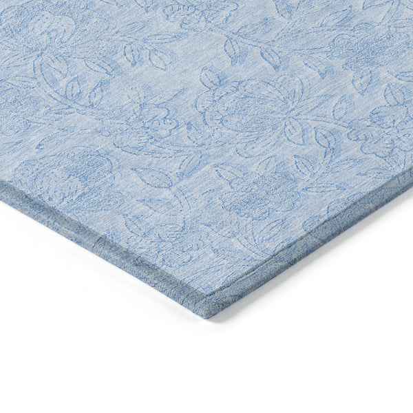 Homeroots 3' Floral Area Rug In Artichoke And Mint Green - Washable, Durable, Perfect For Indoor & Outdoor Use 8' X 10' Polyester 586723