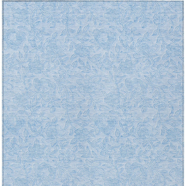 Homeroots 3' Floral Area Rug In Artichoke And Mint Green - Washable, Durable, Perfect For Indoor & Outdoor Use 10' X 14' Polyester 586725