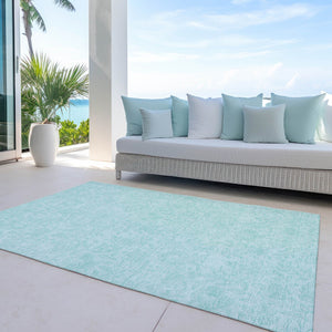 Homeroots 3' Floral Area Rug In Artichoke And Mint Green - Washable, Durable, Perfect For Indoor & Outdoor Use 9' X 12' Polyester 586730