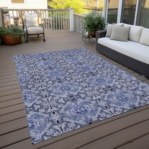 Homeroots 3' Elegant Artichoke Green Medallion Rug - Washable Indoor/Outdoor Solution For Any Space 3' X 5' Polyester 586744