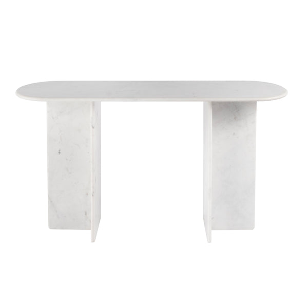 Butler Specialty Vienna All-marble Console Table - Luxurious Entryway & Living Room Accent With Timeless Elegance White Banswara Marble 5867455-butler