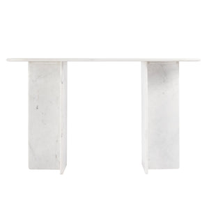 Butler Specialty Vienna All-marble Console Table - Luxurious Entryway & Living Room Accent With Timeless Elegance White Banswara Marble 5867455-butler