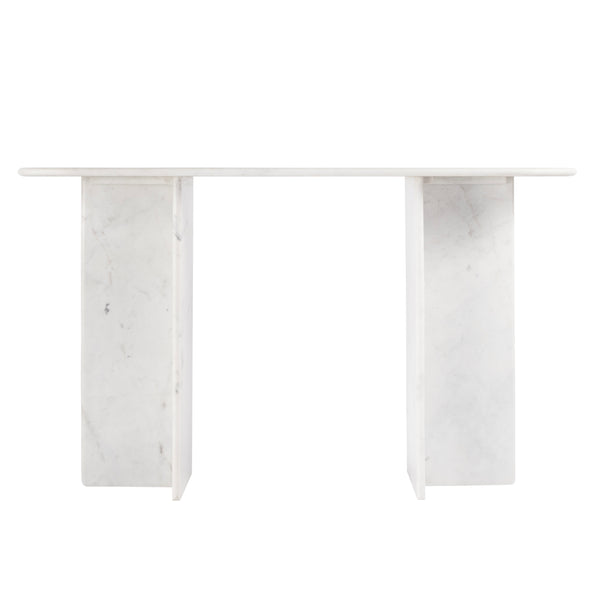 Butler Specialty Vienna All-marble Console Table - Luxurious Entryway & Living Room Accent With Timeless Elegance White Banswara Marble 5867455-butler