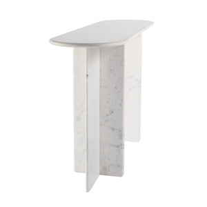 Butler Specialty Vienna All-marble Console Table - Luxurious Entryway & Living Room Accent With Timeless Elegance White Banswara Marble 5867455-butler