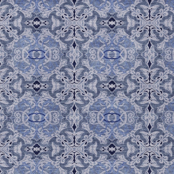 Homeroots 3' Elegant Artichoke Green Medallion Rug - Washable Indoor/Outdoor Solution For Any Space 8' X 10' Polyester 586747