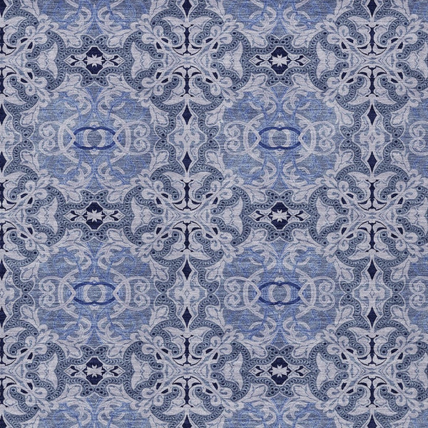 Homeroots 3' Elegant Artichoke Green Medallion Rug - Washable Indoor/Outdoor Solution For Any Space 9' X 12' Polyester 586748