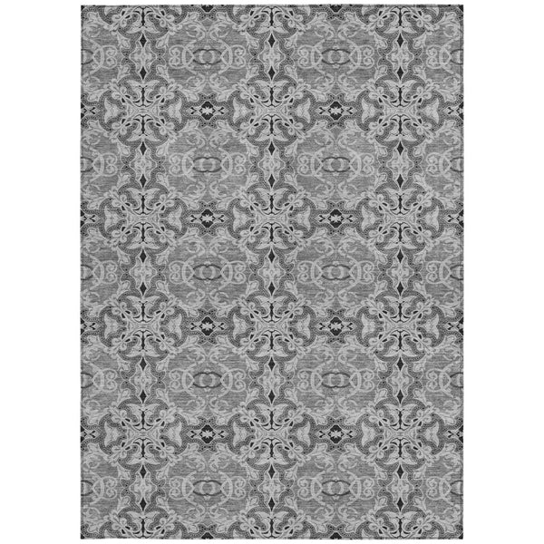 Homeroots 3' Elegant Artichoke Green Medallion Rug - Washable Indoor/Outdoor Solution For Any Space 3' X 5' Polyester 586750