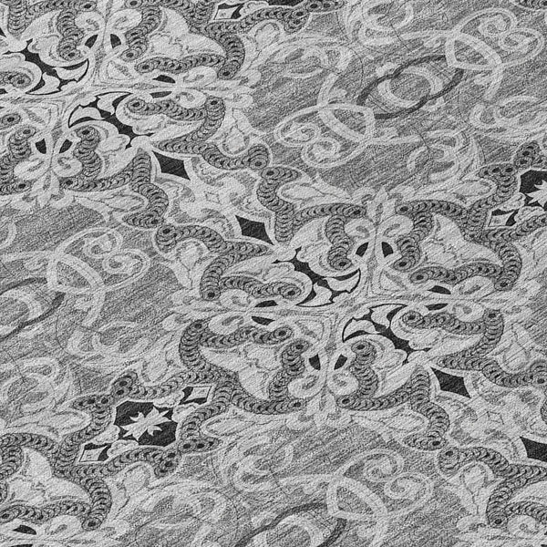 Homeroots 3' Elegant Artichoke Green Medallion Rug - Washable Indoor/Outdoor Solution For Any Space 8' Round Polyester 586752