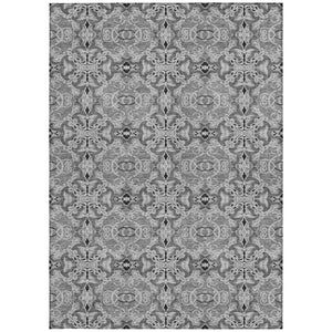 Homeroots 3' Elegant Artichoke Green Medallion Rug - Washable Indoor/Outdoor Solution For Any Space 8' X 10' Polyester 586753
