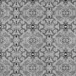 Homeroots 3' Elegant Artichoke Green Medallion Rug - Washable Indoor/Outdoor Solution For Any Space 8' X 10' Polyester 586753