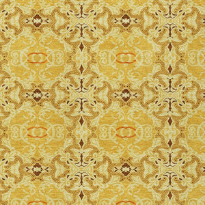 Homeroots 3' Elegant Artichoke Green Medallion Rug - Washable Indoor/Outdoor Solution For Any Space 5' X 8' Polyester 586757