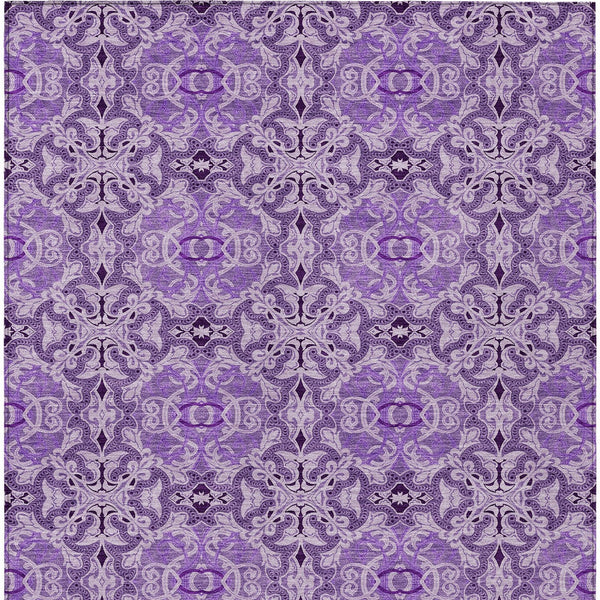 Homeroots 3' Elegant Artichoke Green Medallion Rug - Washable Indoor/Outdoor Solution For Any Space 3' X 5' Polyester 586762