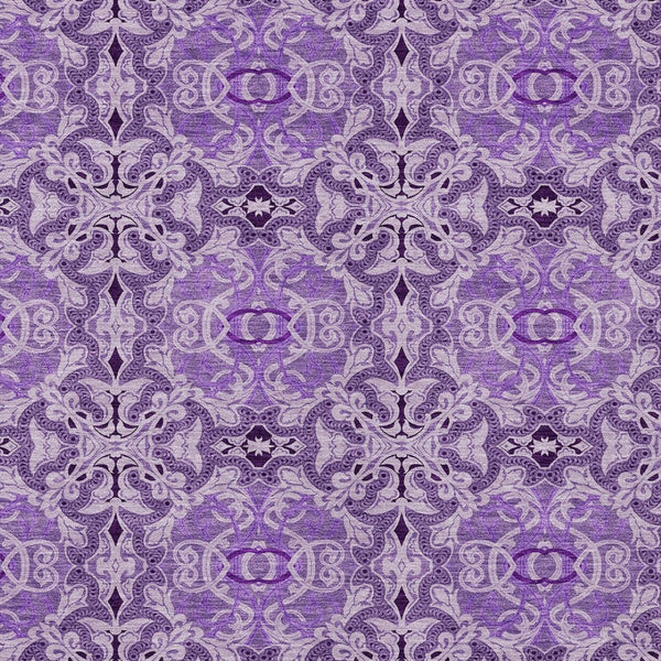 Homeroots 3' Elegant Artichoke Green Medallion Rug - Washable Indoor/Outdoor Solution For Any Space 5' X 8' Polyester 586763