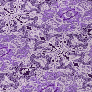 Homeroots 3' Elegant Artichoke Green Medallion Rug - Washable Indoor/Outdoor Solution For Any Space 8' Round Polyester 586764