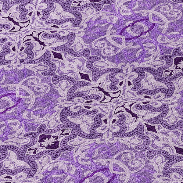 Homeroots 3' Elegant Artichoke Green Medallion Rug - Washable Indoor/Outdoor Solution For Any Space 8' Round Polyester 586764