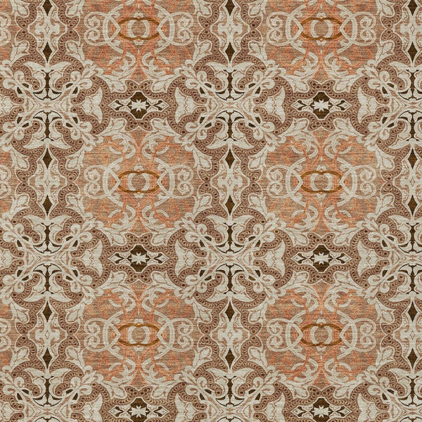 Homeroots 3' Elegant Artichoke Green Medallion Rug - Washable Indoor/Outdoor Solution For Any Space 3' X 5' Polyester 586774