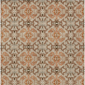 Homeroots 3' Elegant Artichoke Green Medallion Rug - Washable Indoor/Outdoor Solution For Any Space 8' X 10' Polyester 586777