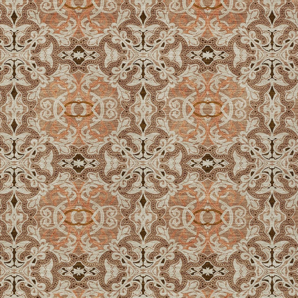 Homeroots 3' Elegant Artichoke Green Medallion Rug - Washable Indoor/Outdoor Solution For Any Space 10' X 14' Polyester 586779