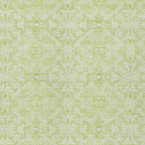 Homeroots 3' Artichoke Green Medallion Washable Area Rug - Stylish, Durable, Indoor Outdoor Decor Solution 9' X 12' Polyester 586784