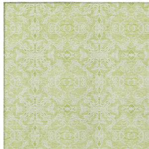Homeroots 3' Artichoke Green Medallion Washable Area Rug - Stylish, Durable, Indoor Outdoor Decor Solution 10' X 14' Polyester 586785