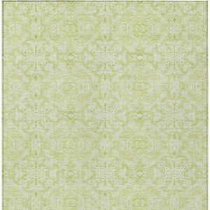 Homeroots 3' Artichoke Green Medallion Washable Area Rug - Stylish, Durable, Indoor Outdoor Decor Solution 10' X 14' Polyester 586785