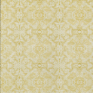 Homeroots 3' Artichoke Green Medallion Washable Area Rug - Stylish, Durable, Indoor Outdoor Decor Solution 3' X 5' Polyester 586786