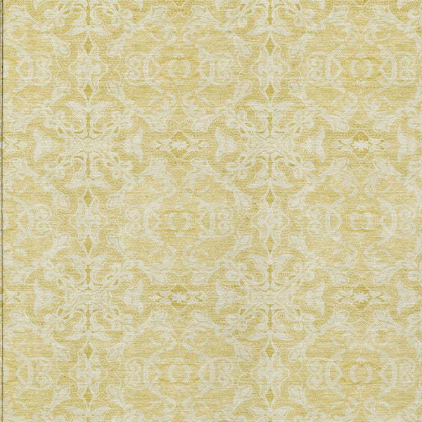 Homeroots 3' Artichoke Green Medallion Washable Area Rug - Stylish, Durable, Indoor Outdoor Decor Solution 3' X 5' Polyester 586786