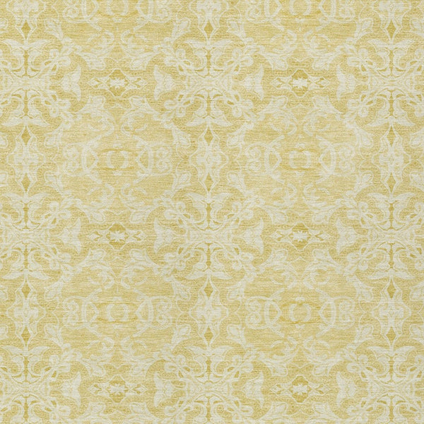 Homeroots 3' Artichoke Green Medallion Washable Area Rug - Stylish, Durable, Indoor Outdoor Decor Solution 9' X 12' Polyester 586790