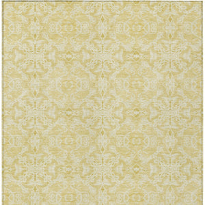 Homeroots 3' Artichoke Green Medallion Washable Area Rug - Stylish, Durable, Indoor Outdoor Decor Solution 10' X 14' Polyester 586791