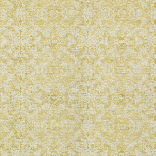 Homeroots 3' Artichoke Green Medallion Washable Area Rug - Stylish, Durable, Indoor Outdoor Decor Solution 10' X 14' Polyester 586791